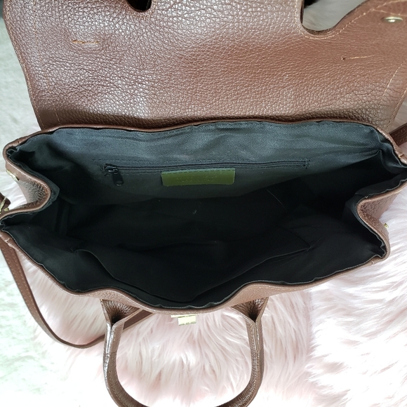 Victor & Hugo Paris Brown Leather Satchel With Crossbody Strap - Picture 6 of 8